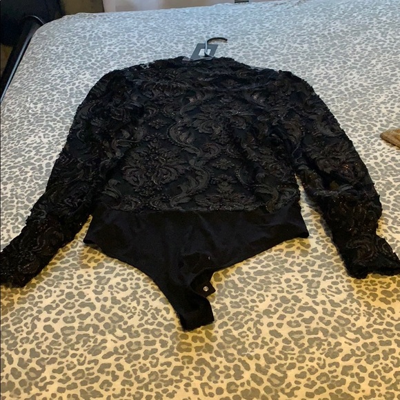 Black long sleeve bodysuit - Picture 2 of 3